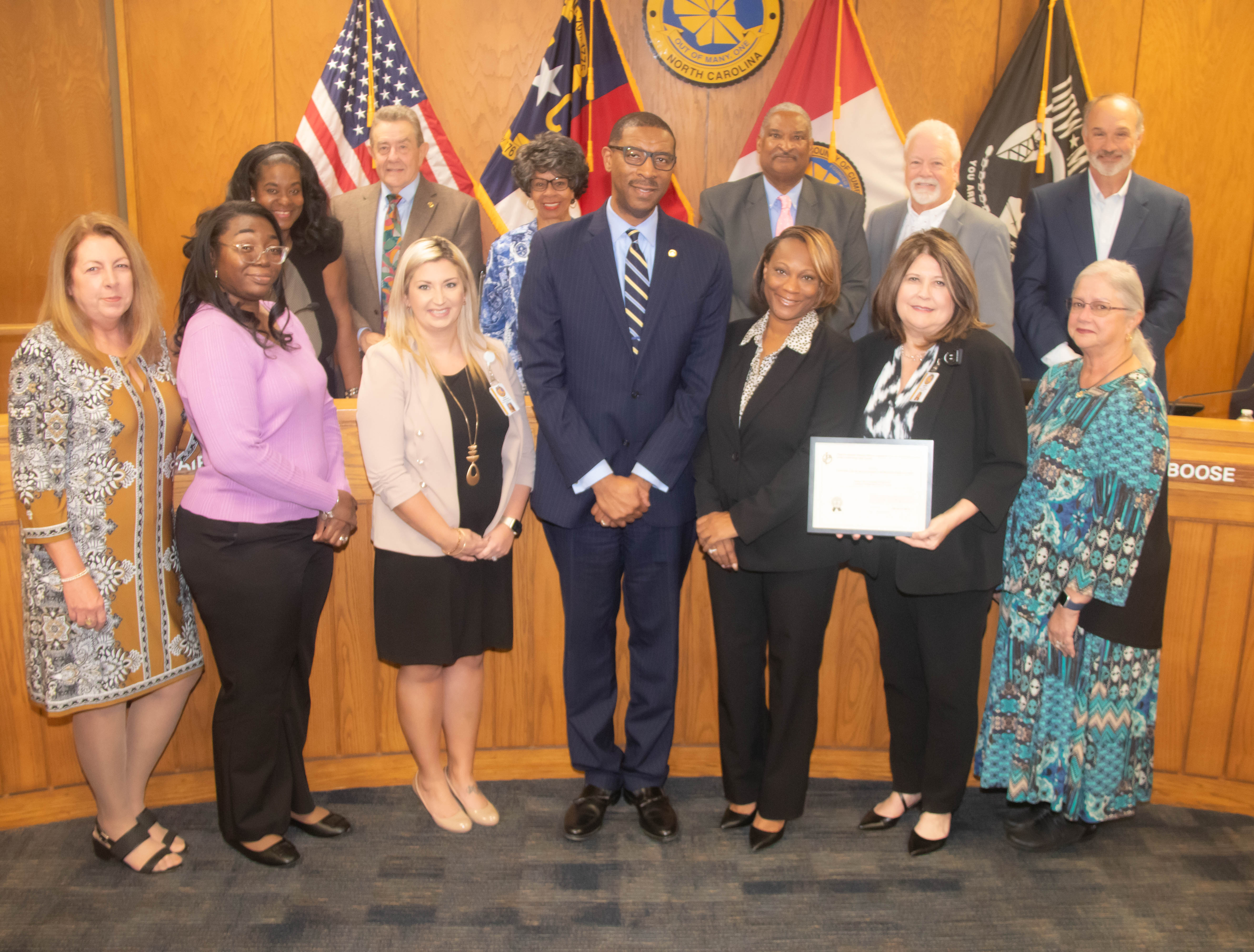 Budget & Performance staff recognized by Board of Commissioners and County Manager