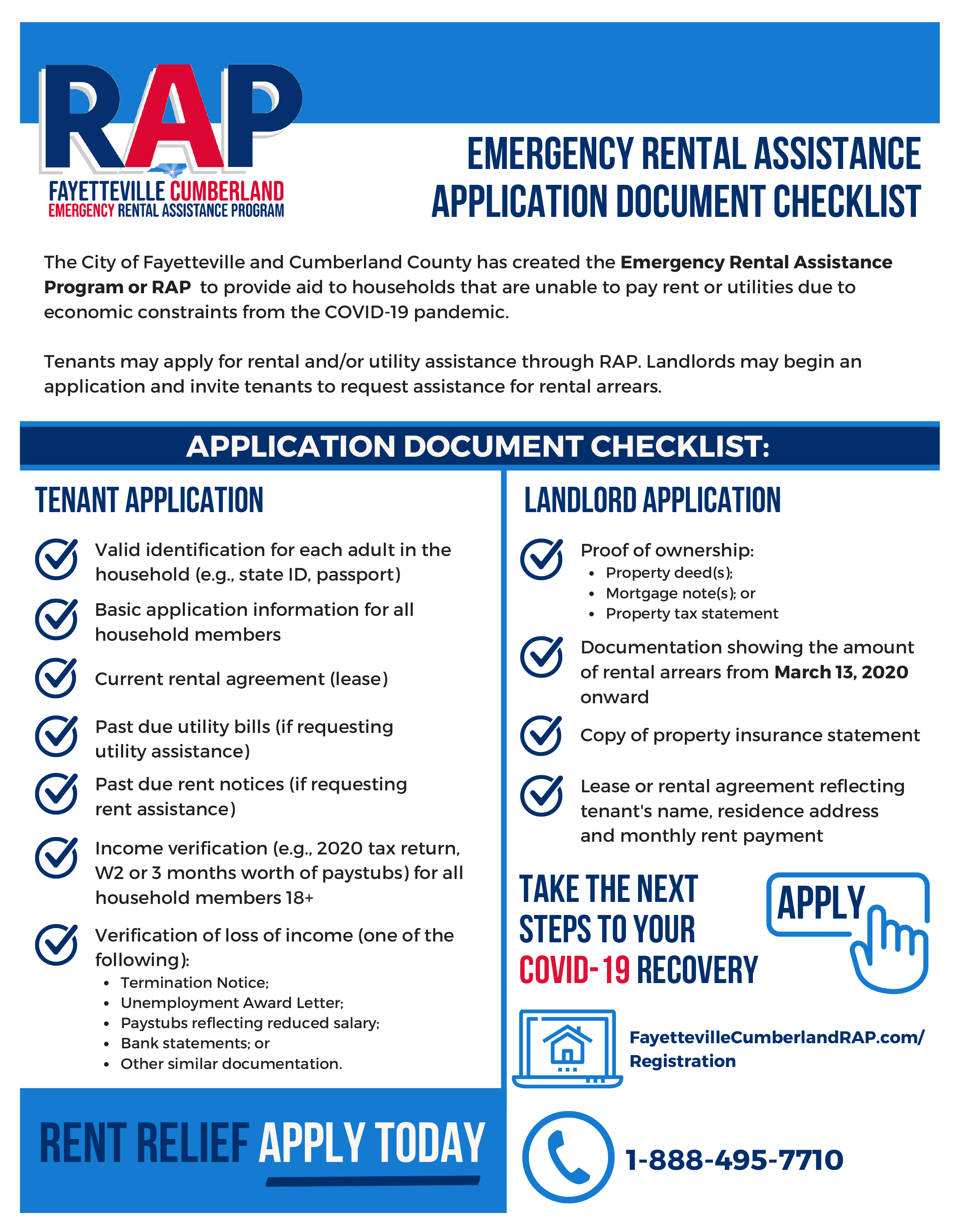 RAP Application Checklist