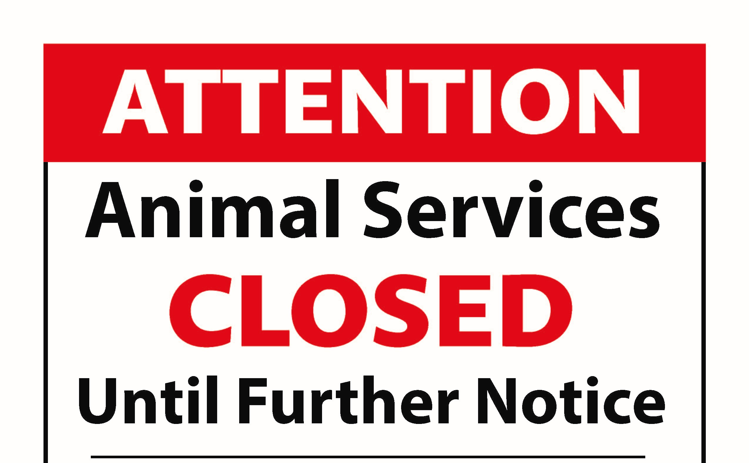 Animal Services Closed DRAFT 1-1