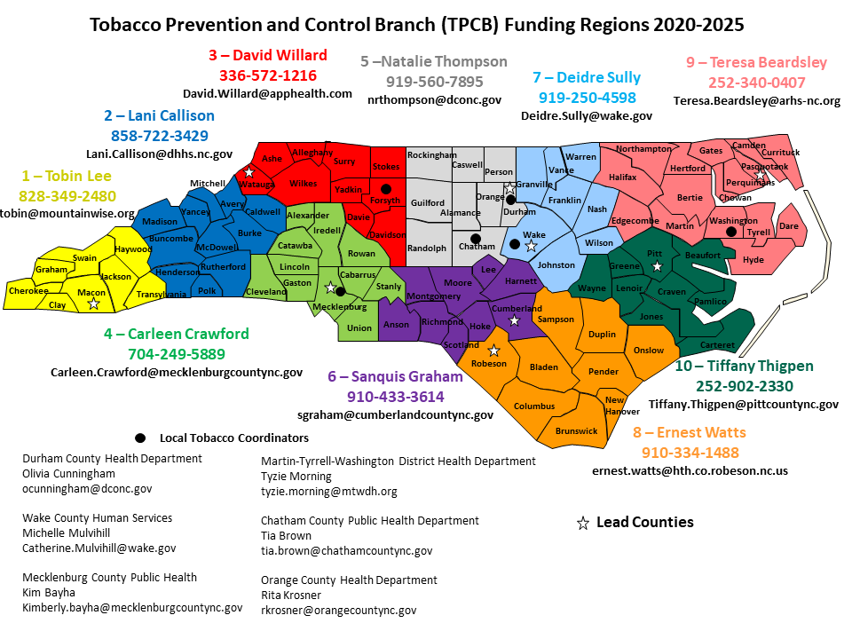 TPCB Regional Map