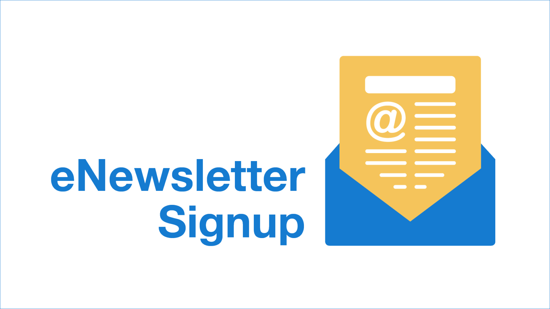 eNewsletter signup