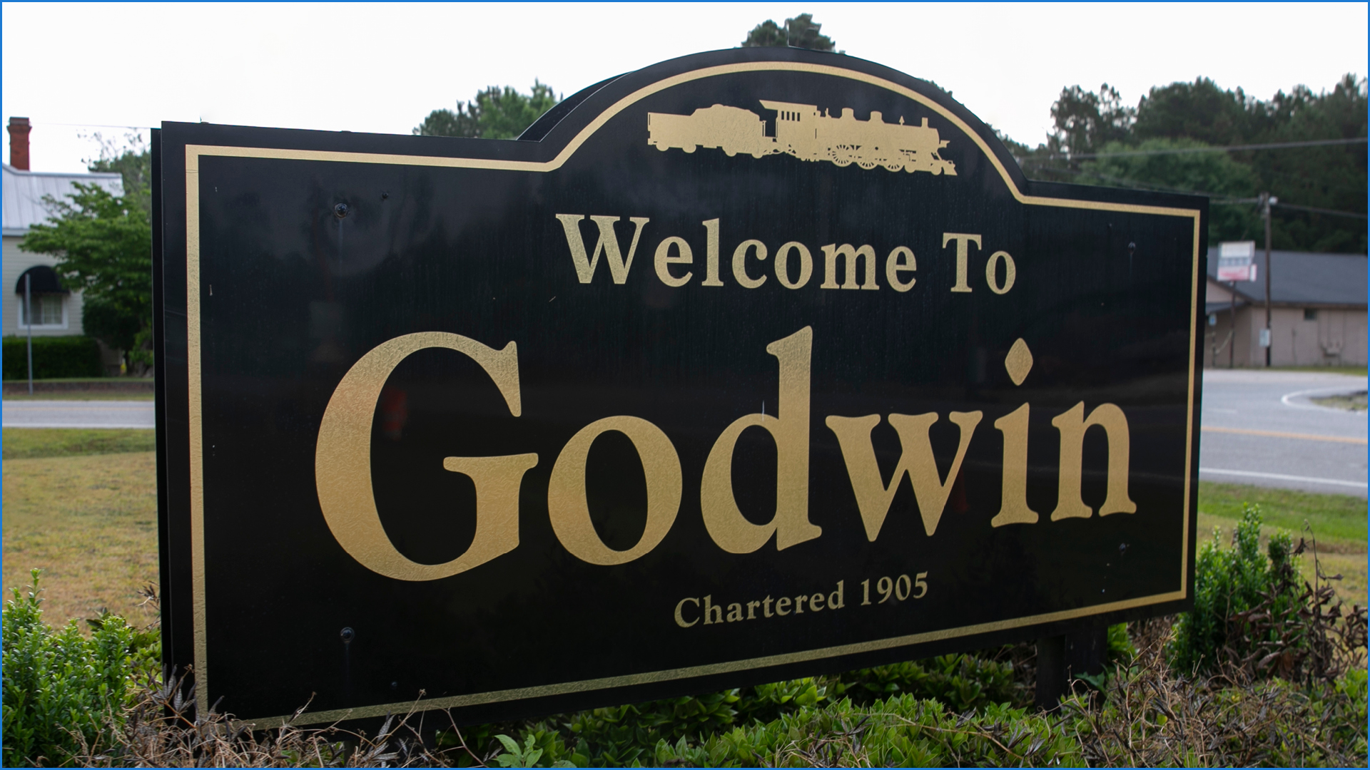 Town of Godwin sign